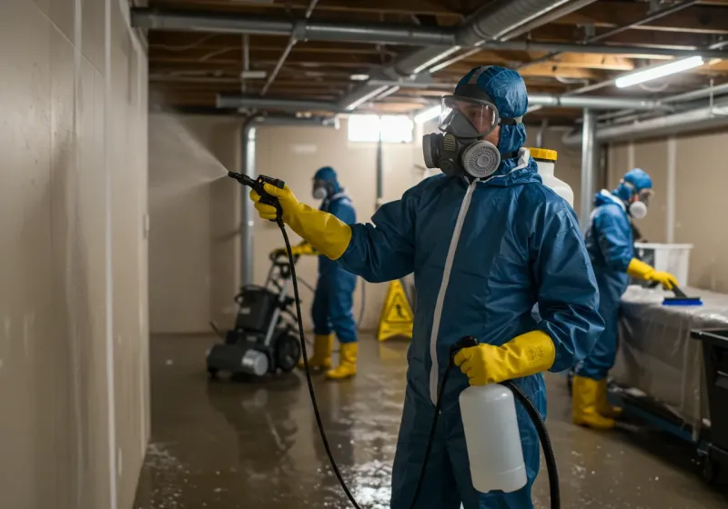 Basement Sanitization and Antimicrobial Treatment process in Iredell County, NC