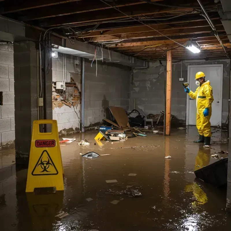 Flooded Basement Electrical Hazard in Iredell County, NC Property