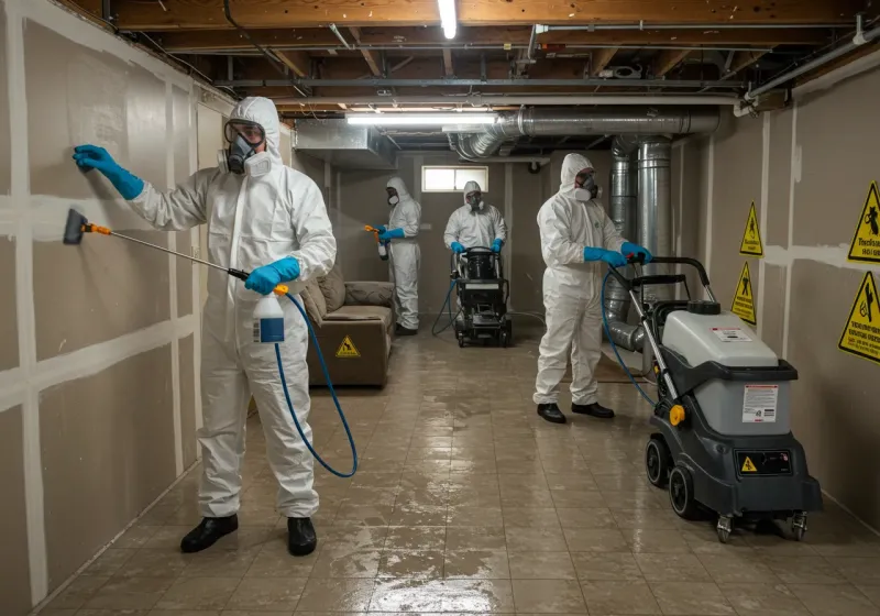 Basement Moisture Removal and Structural Drying process in Iredell County, NC